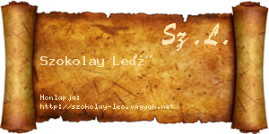 Szokolay Leó névjegykártya